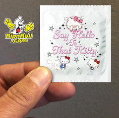 Printed White Foil with Full Color imprint with Pink - Kitty