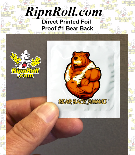 Printed White Foil with Full Color imprint - Bear Back Jimmies